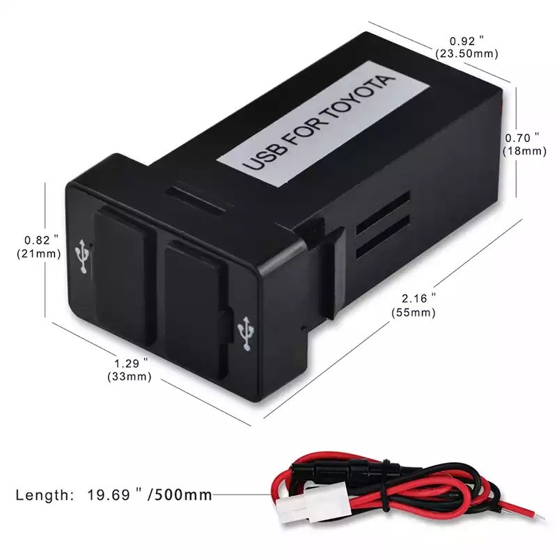 Dual USB 2.1 Car Charger Port for Toyota - Image 3