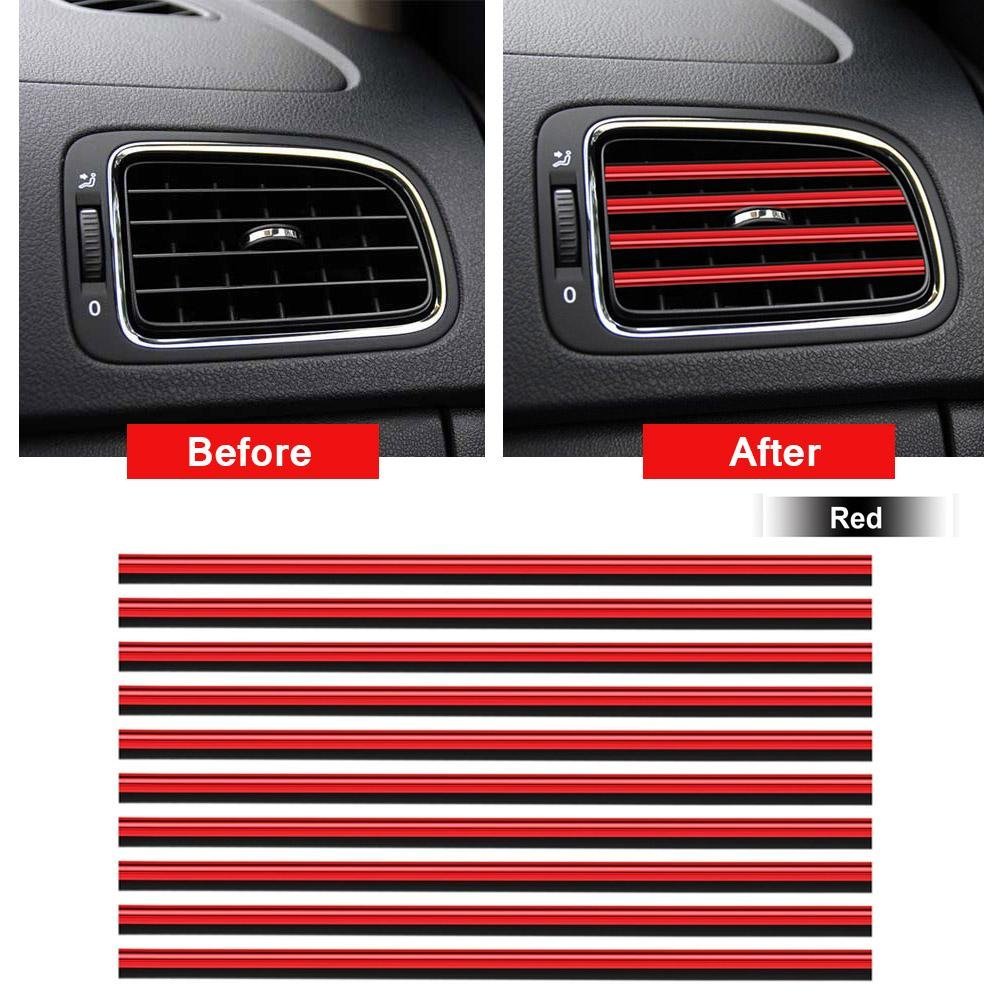 Car AC Vent Moulding Red - Image 2
