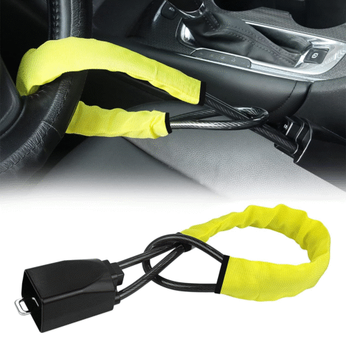 Car Seat Belt Steering Lock.